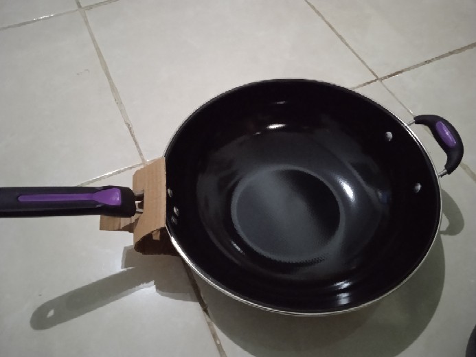 K6013h Wajan Enamel Gagang 32 Cm/pengorengan Anti Lengket Serbaguna