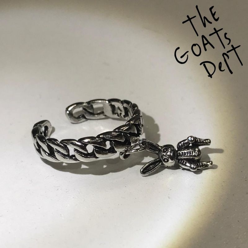 The Goats Dept - Rabbit Doll Chain Ring / tgd73 cincin adjustable rabbit bunny stainless titanium pr
