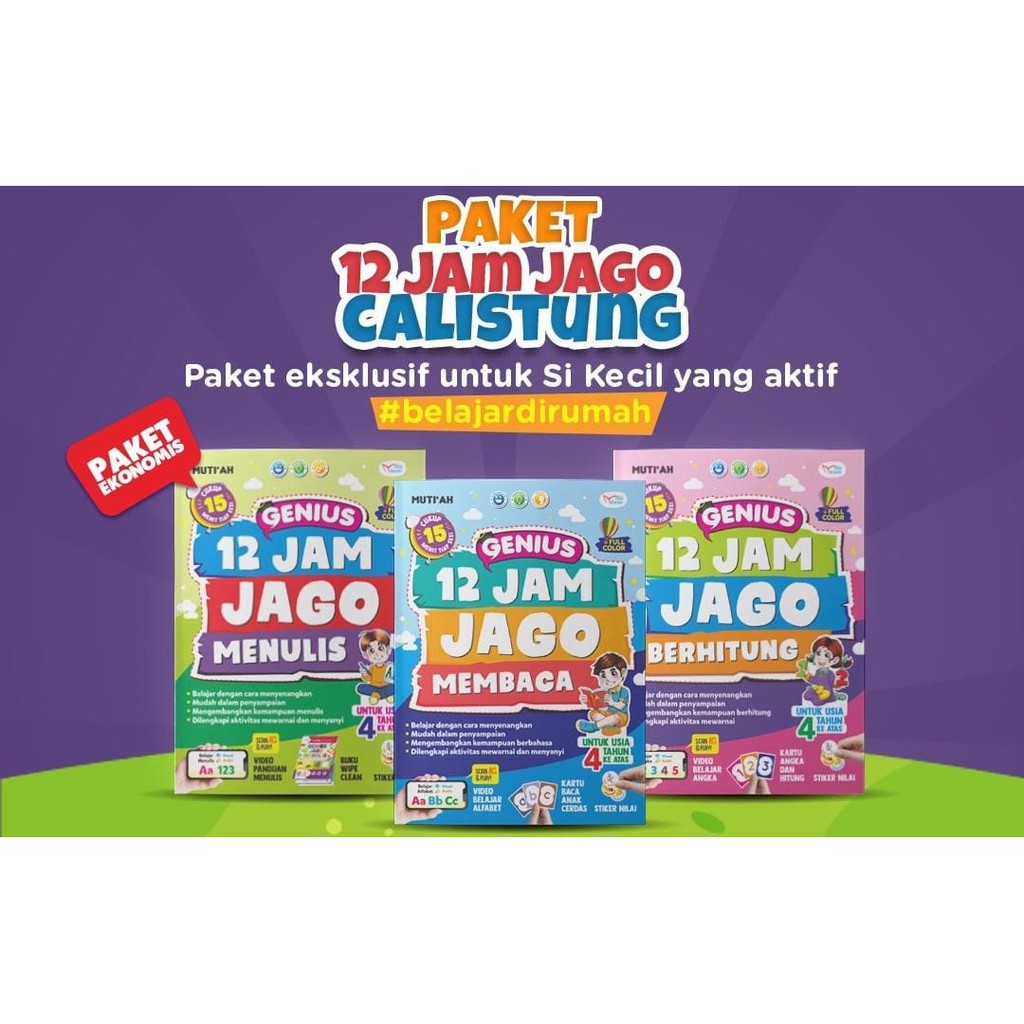 Genius 12 Jam Jago Calistung Membaca Menulis Dan Menghitung. ZIYAD