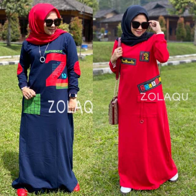 GAMIS ZOLAQU ORIGINAL TERBARU [ jumbo fit ld 120cm]