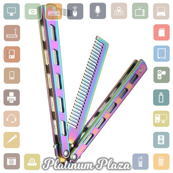 Sisir Besi Butterfly Balisong Training Knife - JL07 - Multi-Color`183V4G-