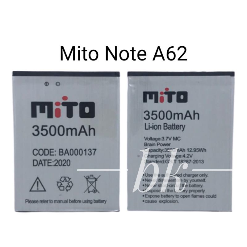 Baterai Batre Hp Mito Note A62 Batere Mito BA000137 Battery