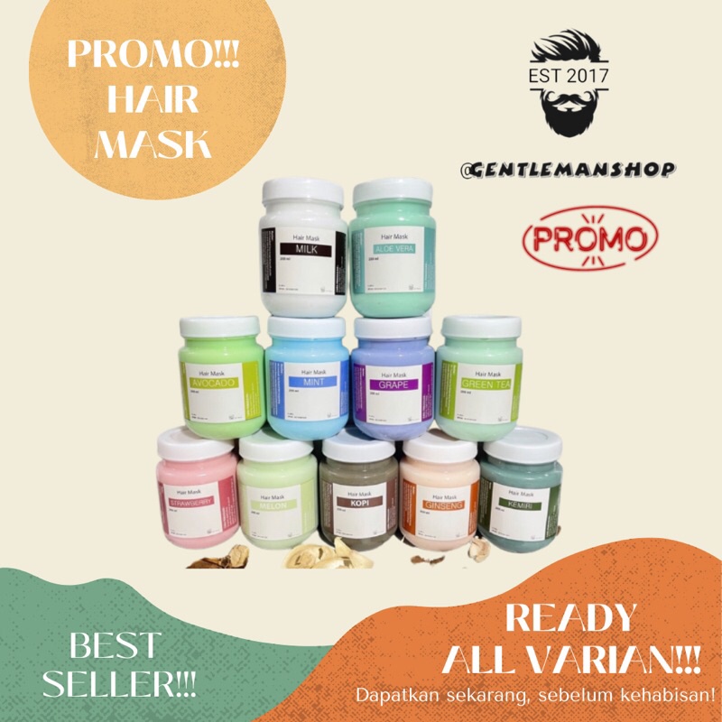 [PROMO - FREE GIFT] Hair Mask Creambath Masker Rambut ACL Murah ala Salon 200ml / Hair Mask BPOM