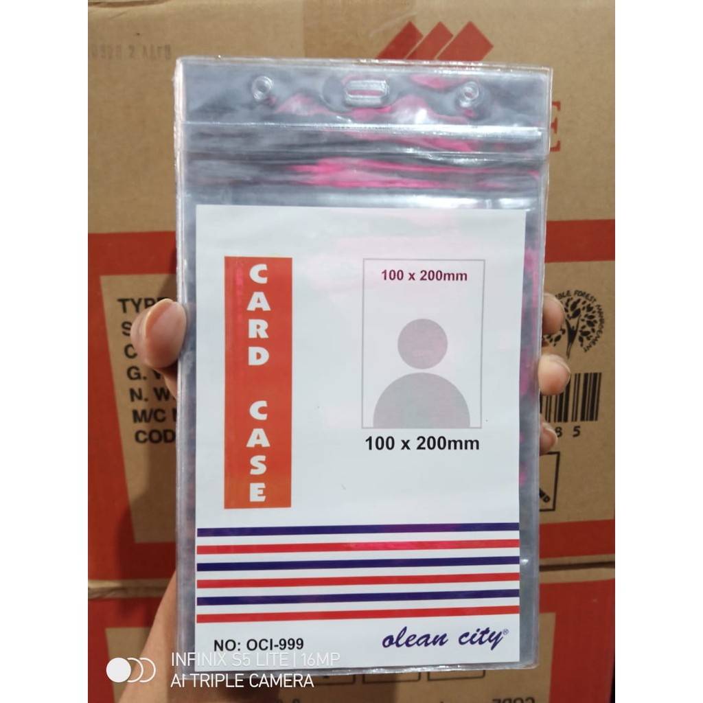 

(20 Pcs ) Sampul mika ID Card besar uk 12 cm x 20cm Berdiri SPP