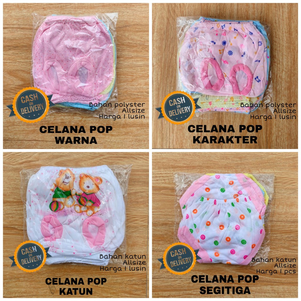 1 LUSIN (12 pcs) Celana bayi pop KATUN grosir TERMURAH