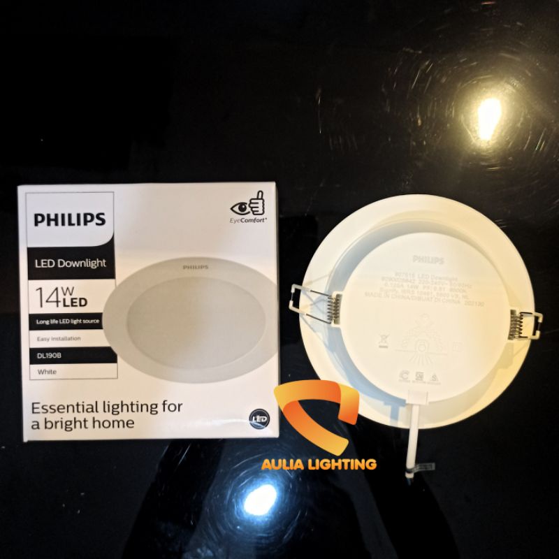 LAMPU DOWNLIGHT PHILIPS LED ERIDANI 14W DL190B 14 WATT G2 GEN3 D150 6 INCH HIAS PLAFON SNI GARANSI RESMI 3000K 4000K 6500K PANEL LIGHT LED