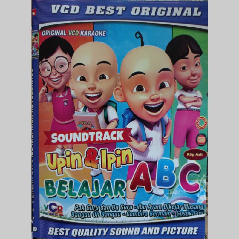 KASET VCD LAGU SOUNDTRACK UPIN & IPIN BELAJAR ABC