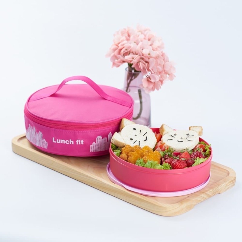 Kotak makan lunch box / kotak makan lunch fit / tempat makan anak / tas bekal lunch fit