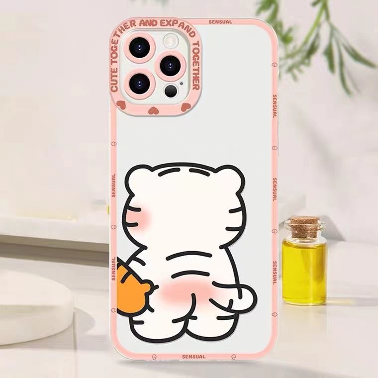 Soft Case Silikon TPU Transparan Motif Harimau Untuk Iphone 13 12 Mini 11 Pro X XS XR XS Max SE 2020 6 6S 7 8 Plus