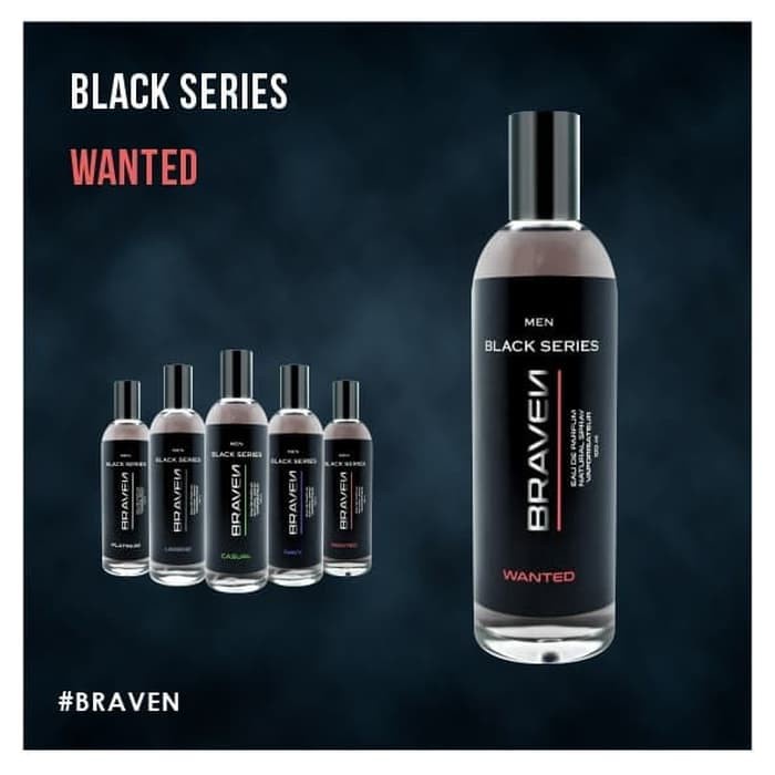 ⭐BAGUS⭐ BRAVEN EAU DE PARFUME  / PARFUM EDP MAN / BLACK SERIES 100ML