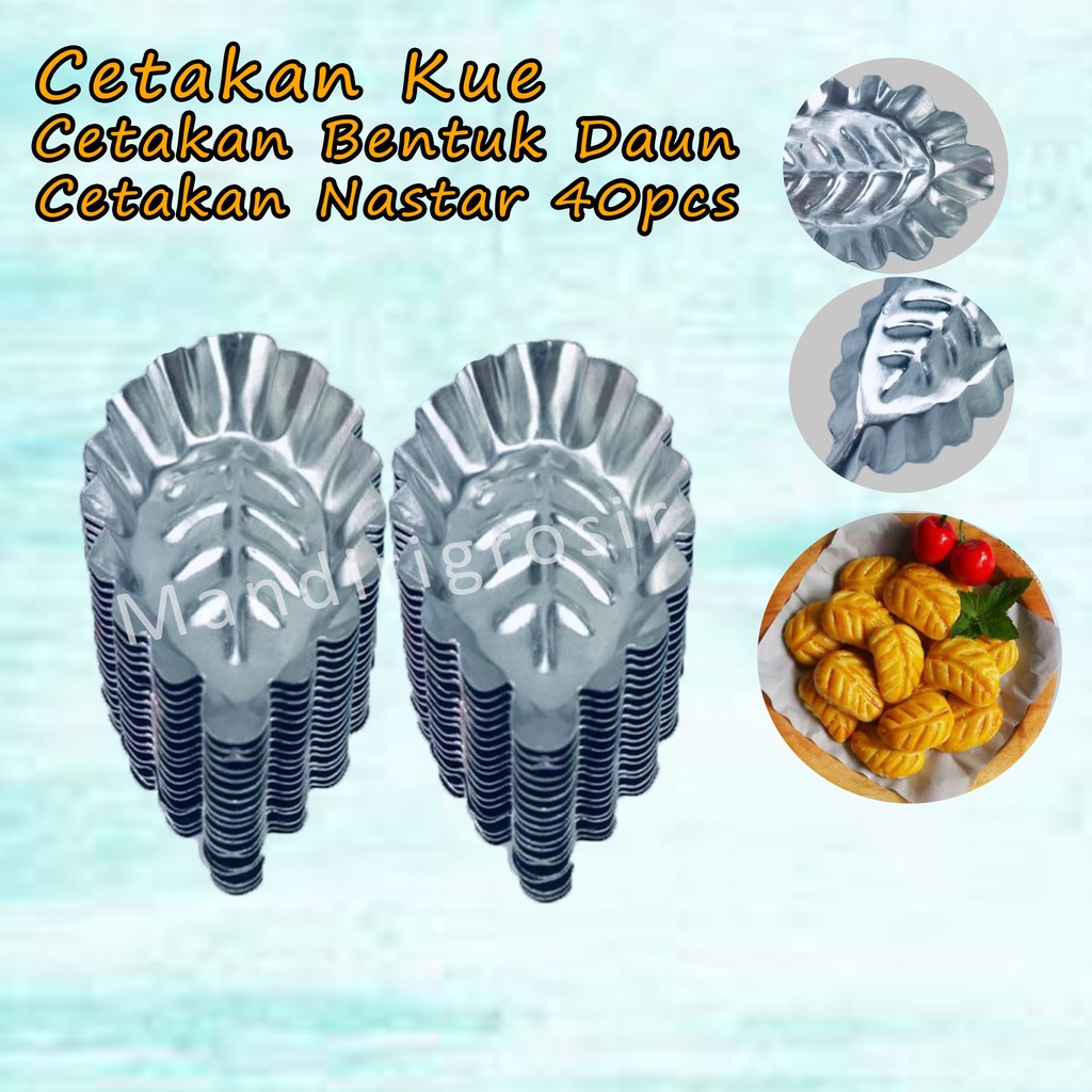 Cetakan Bentuk Daun *Cetakan Nastar  * Cetakan Kue * 40pcs