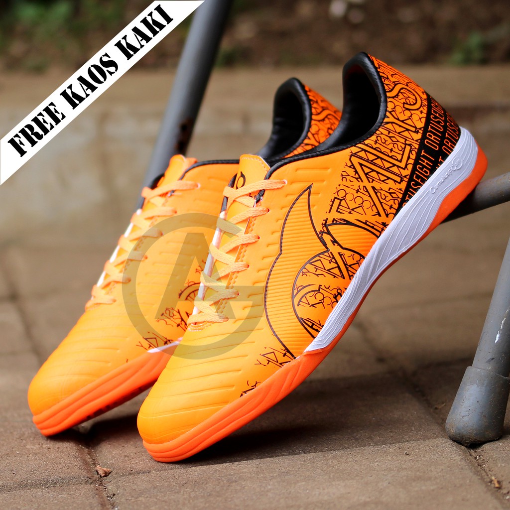 Sepatu Futsal Ortuseight forte savage in electricity Black-Grey Murah Grade Ori Terbaru