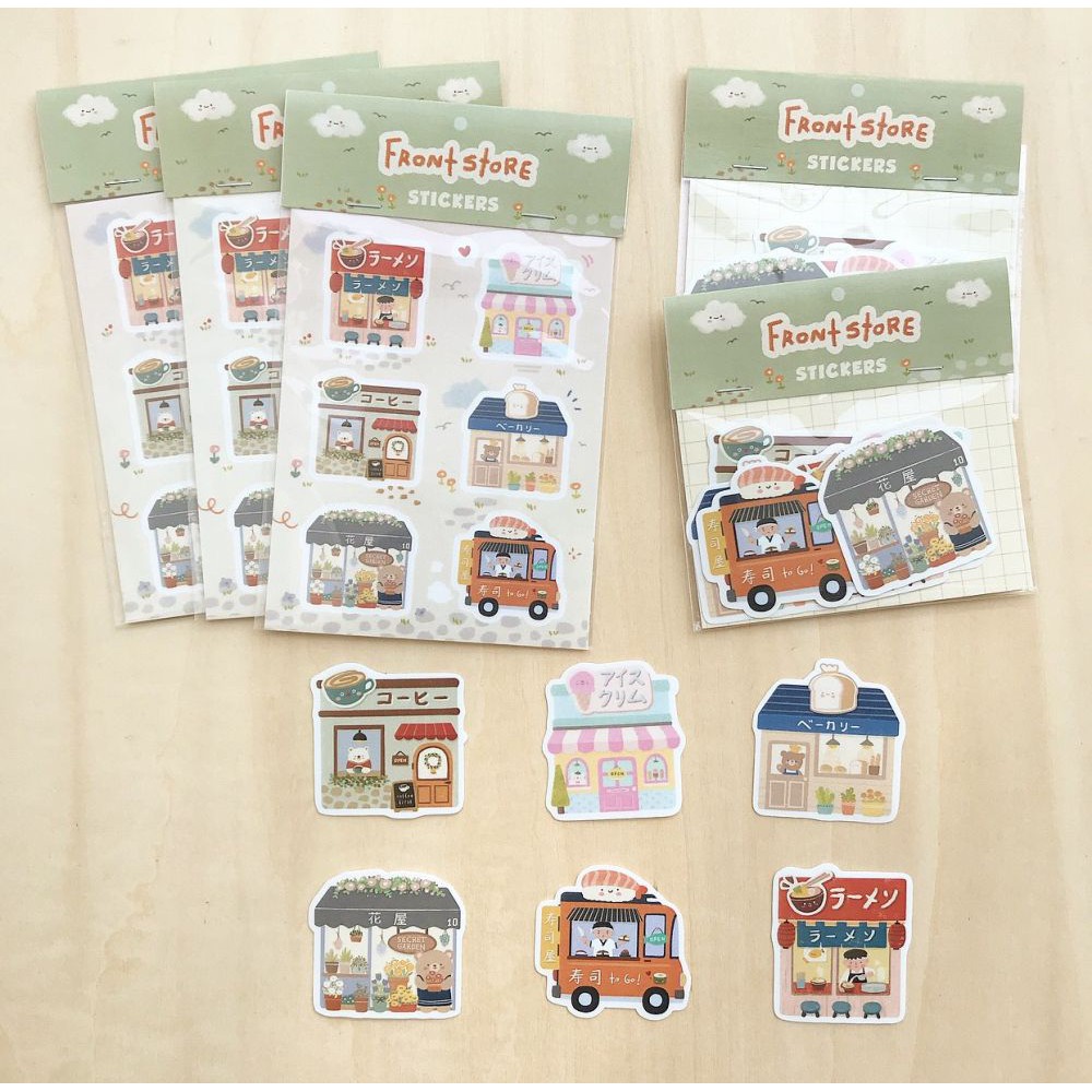 MENTOL ART Sticker Set Die Cut / Kiss Cut - Stiker Ilustrasi-Front Store