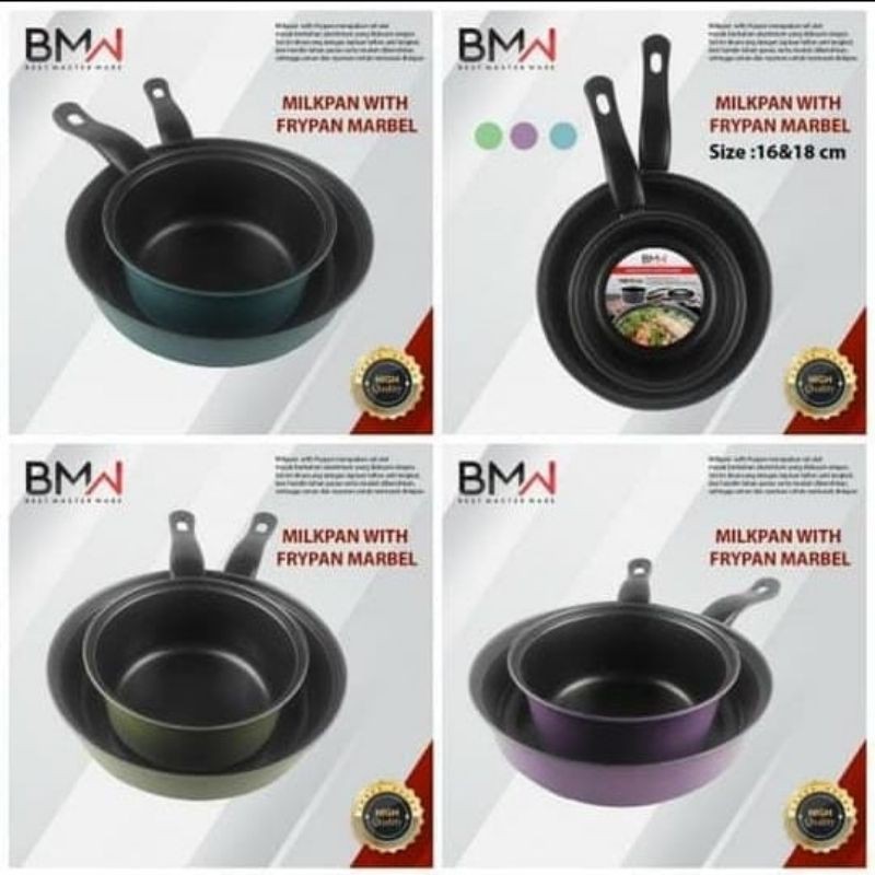 Milk pan frypan / Panci teflon set BMW