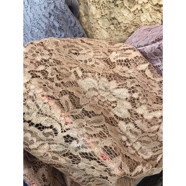 Kain brokat kebaya gamis atasan bawahan