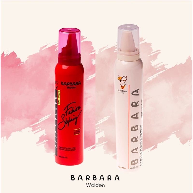 Barbara Walden Foam Mousse Coiffante Pink /Red- Hair Styling / Barbara Foam 240 mlPengeras Rambut