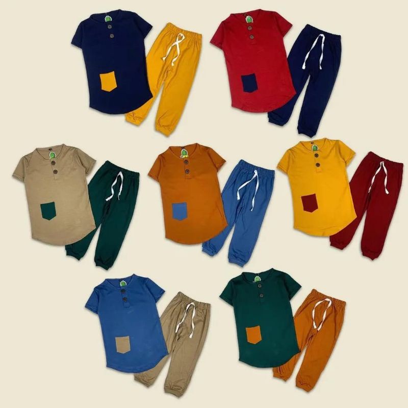 setelan Koko kurta pocket polos by pineapple kids baju muslim anak