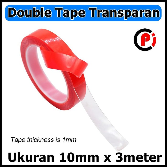 Double Tape Acrylic Adhesive Transparent No Trace Sticker 10mm x 3m