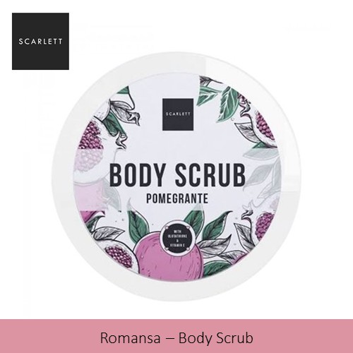 Scarlett Brightening Body Scrub Pomegrante