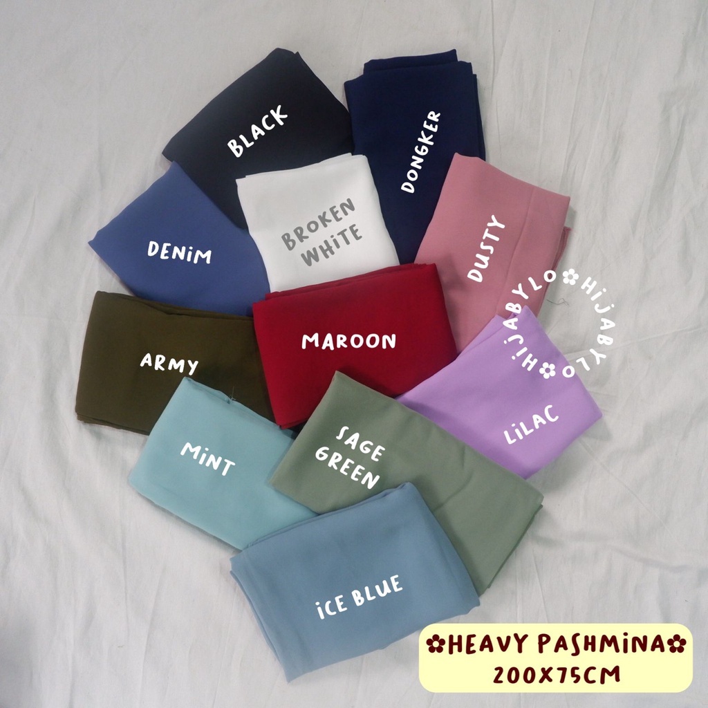 (COD) HEAVY PASHMINA MURAH PROMO