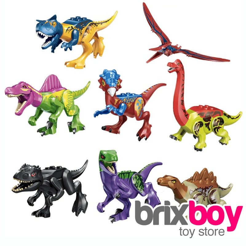  Mainan  Dinosaurus  Set 8in1 Komplit Colorful Shopee  