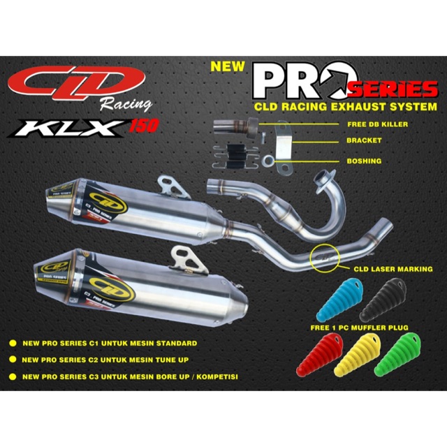 Knalpot CLD Kawasaki KLX Type C2 Pro Series