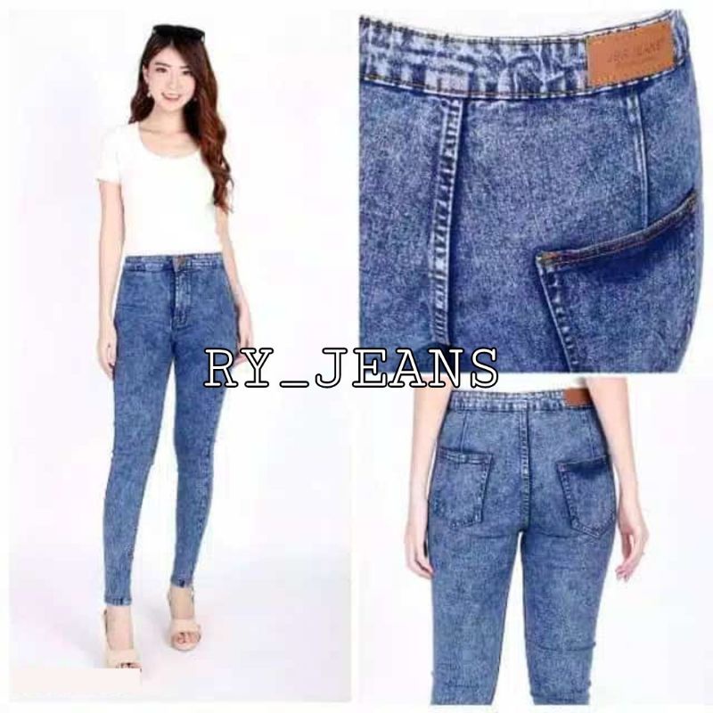 hw jeans celana panjang wanita hw jeans highwaist snow