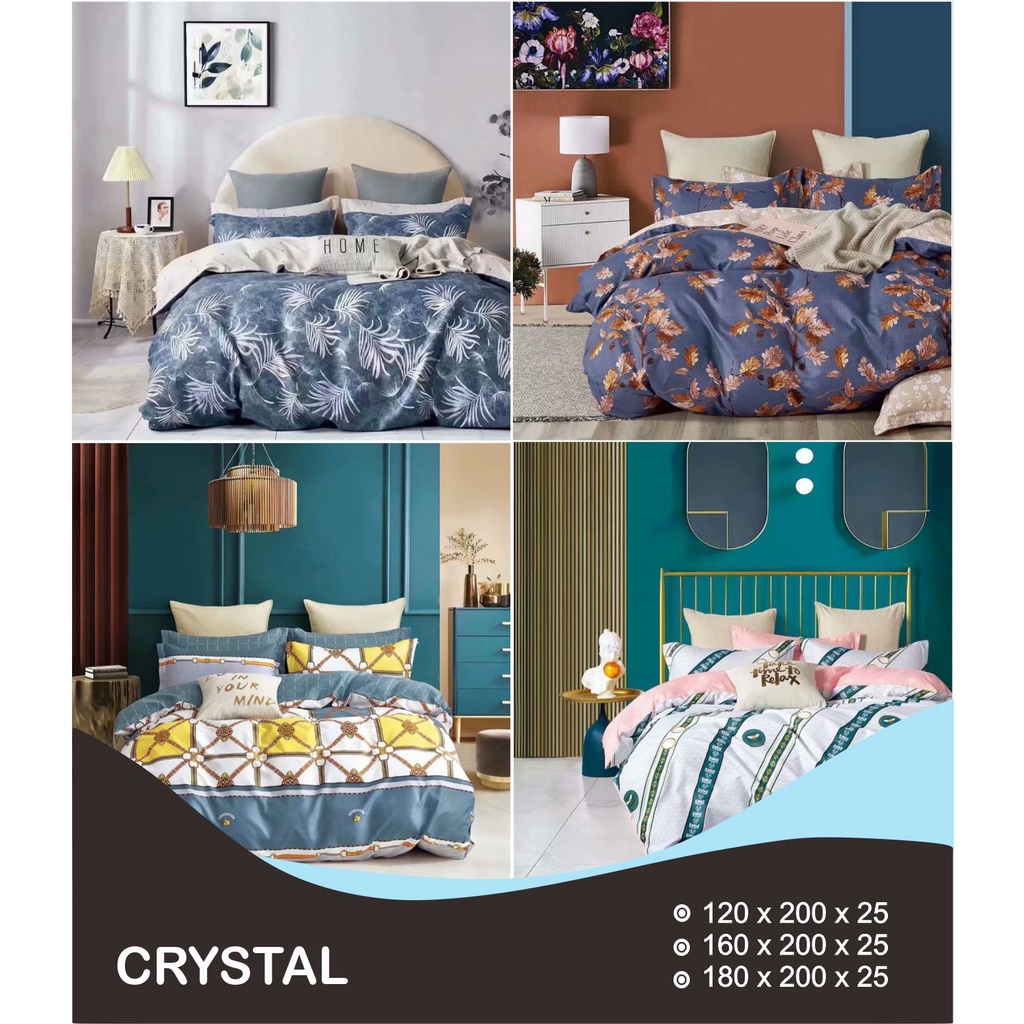 Sprei Set Sandy Collection Crystal Series Microfiber Extra King 200x200 Tinggi 25cm