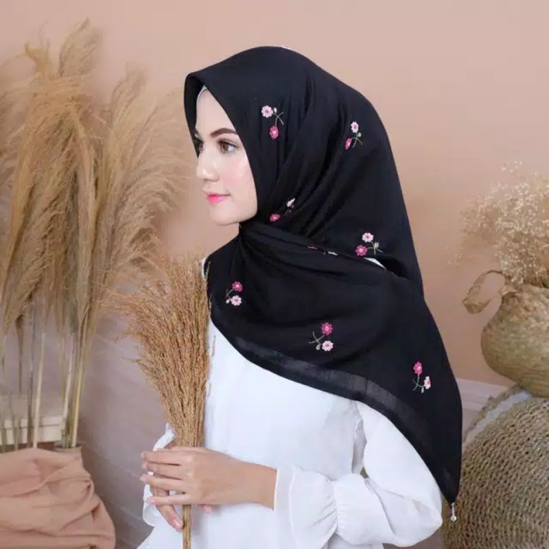 segiempat sulam tangan/Paris sulam korban kerudung hijab sulam tangan termurah