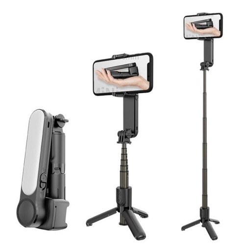 Trend-Gimbal Stabilizer HP L09 Selfie Stick Tripod Shooter Lampu Smartphone