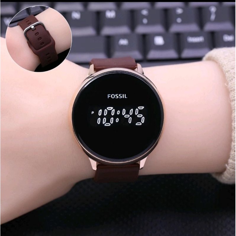 Jam Tangan Digital FossiI Terlaris Touch Watch Rubber Halus Jam Tangan Pria Wanita Layar Sentuh