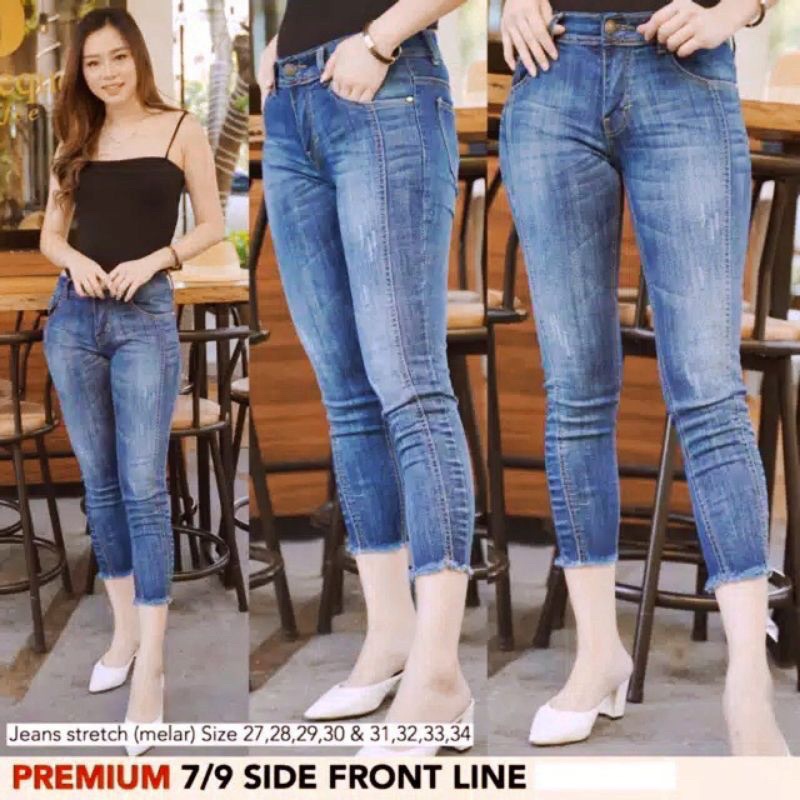 CELANA JEANS WANITA 7/9 FRONT LINE RAWIS // SOFIA CLAW JEANS WANITA 7/9