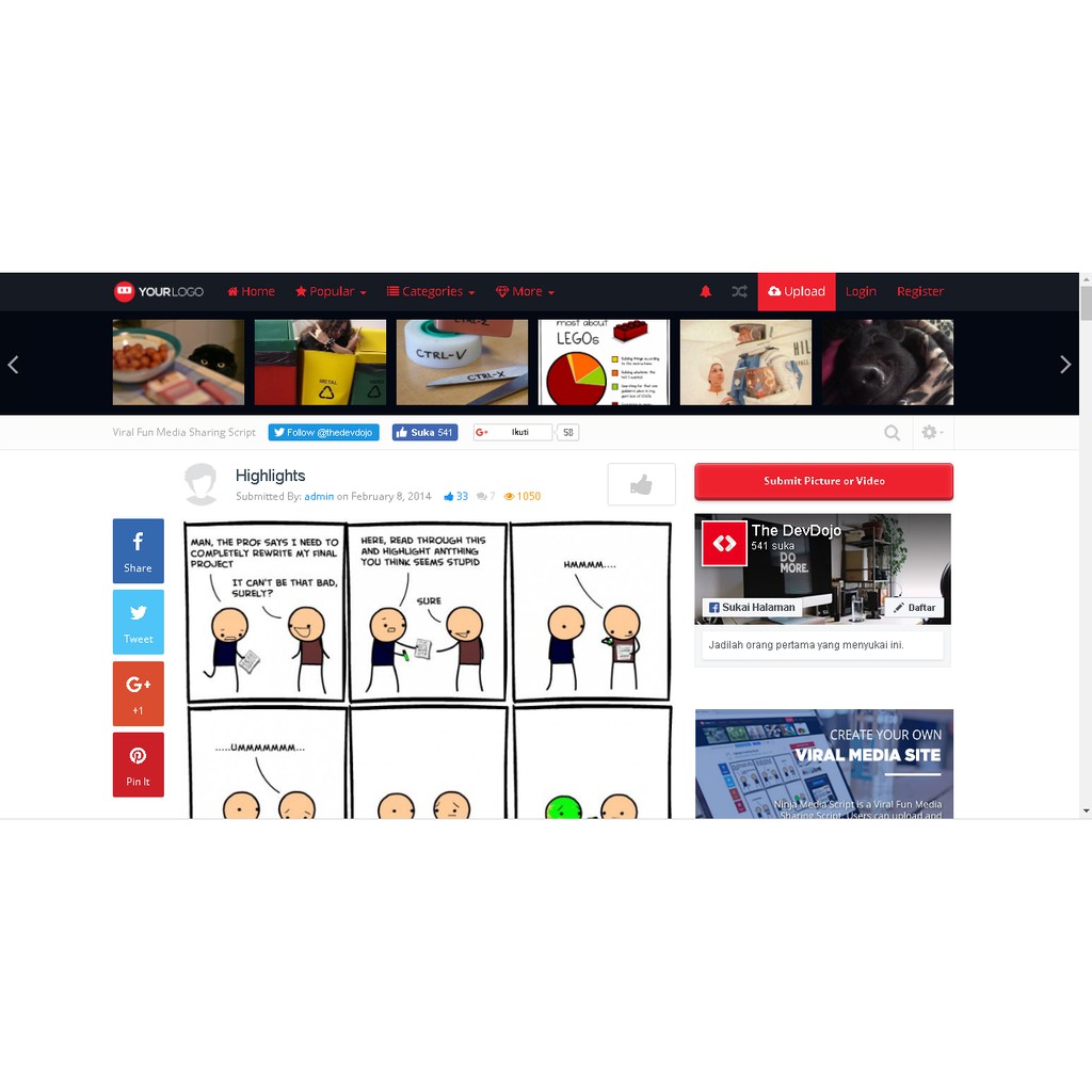 Web Media Sosial Meme Mirip 1cak Dan 9gag Shopee Indonesia