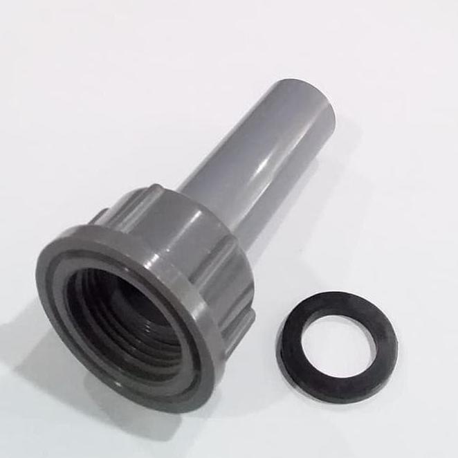 Mur Sanyo+Union Sok 3/4" inch+Seal Karet Paking Alinco/Mur Kopling 1"