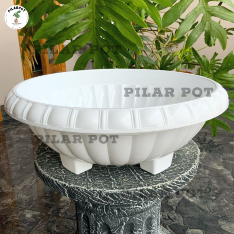 Pot bunga tanaman plastik bonsai lovenia PBL 1037 PUTIH 36cm - LOVENIA