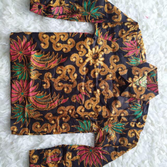Baju Batik Anak Kemeja Lengan Panjang