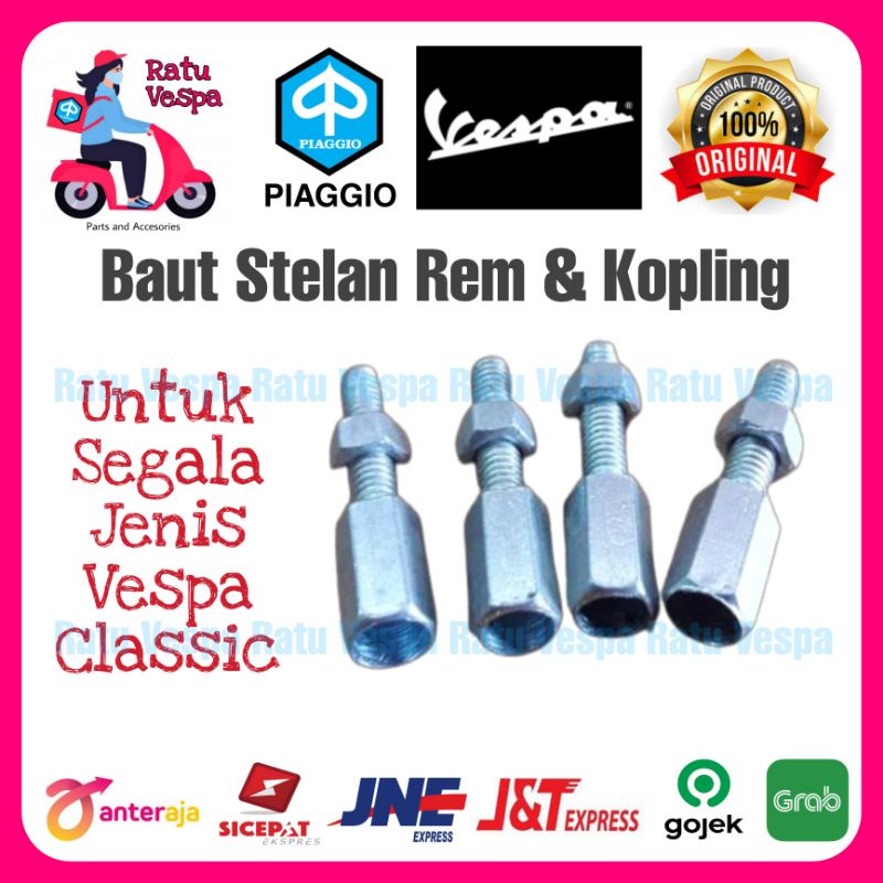 Baut Stelan Rem Belakang dan (Bak gigi) Kopling Vespa