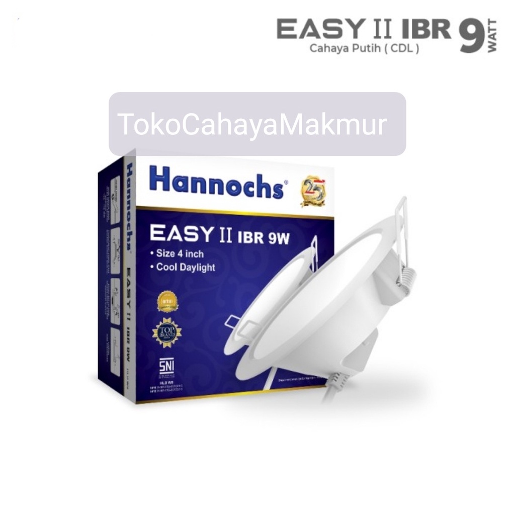 Lampu LED Downlight Hannochs Easy II IBR Round Bulat 9w 9watt CoolDayLight