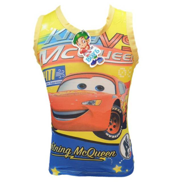 2pcs Kaos singlet anak cowok 3d full print Size M L XL By Belbra