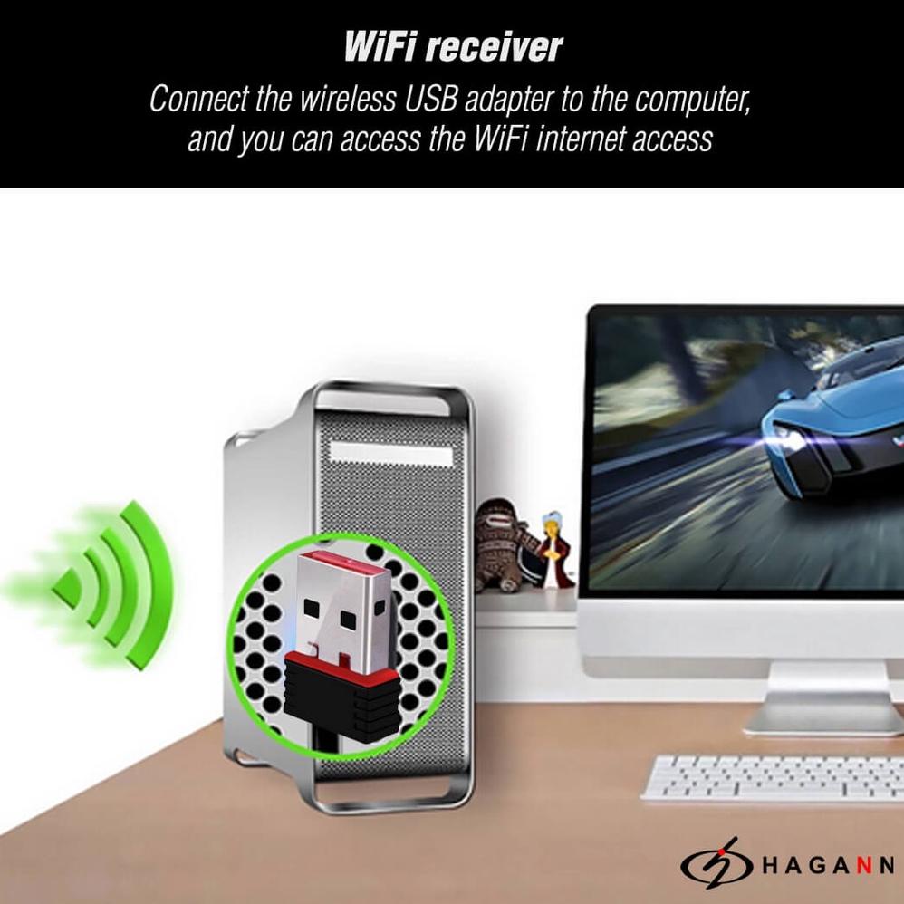 Usb Wifi Mini Adapter Wireless Receiver Dongle Wifi Pc Laptop Komputer 150Mbps Donggle Wi-Fi Externa