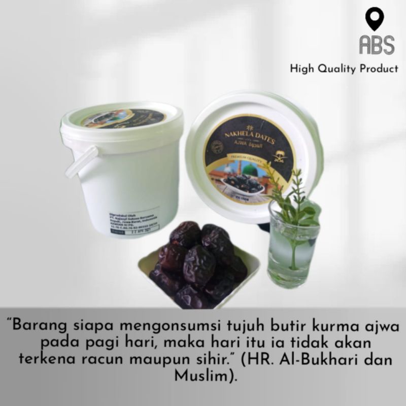

Kurma Ajwa Ember 850 gr Nakhela Dates