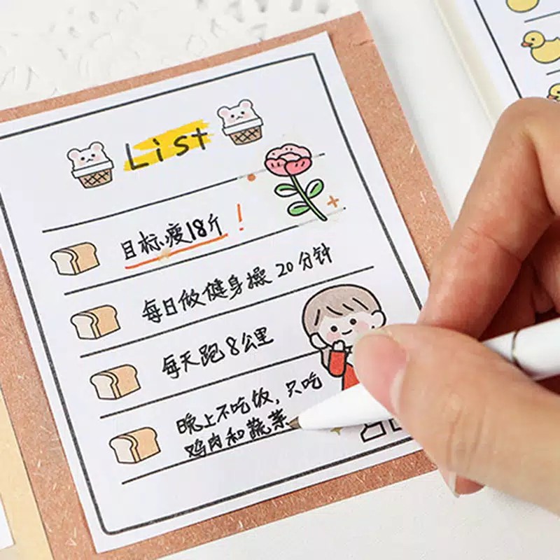 

MEMO STICKY NOTE TO DO LIST BUJO WEEKLY PLAN BUJO KIT MEMO PLANNER