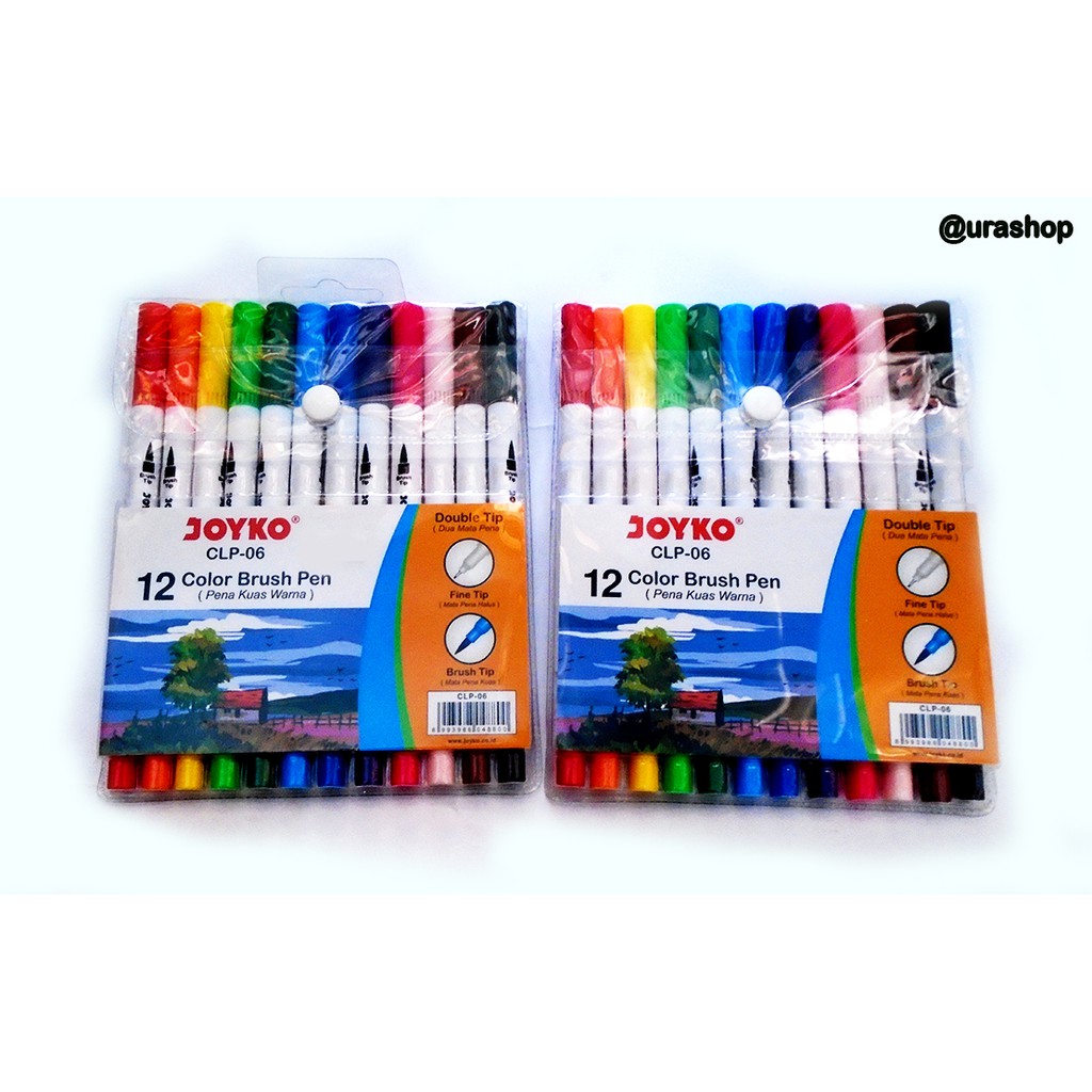 

Brush pen set 12 warna joyko / BRUSH PEN JOYKO 12 WARNA