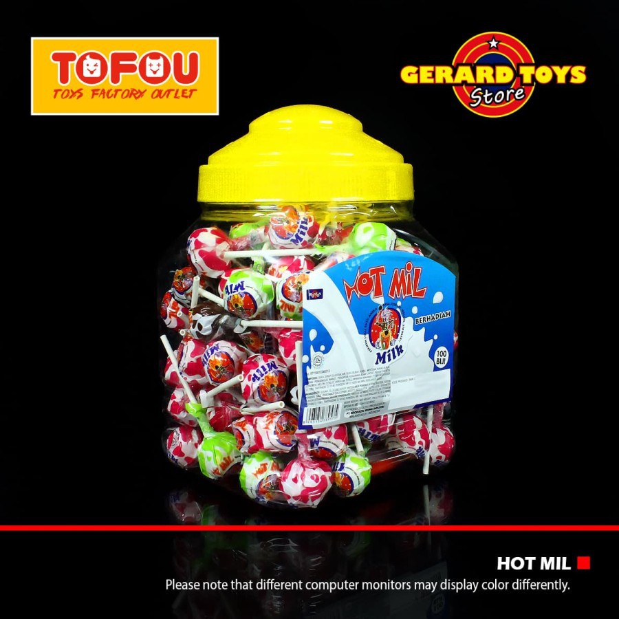 

Permen Susu Lolipop Milk Hot Mil Toples isi 100pcs MURAH BANGET