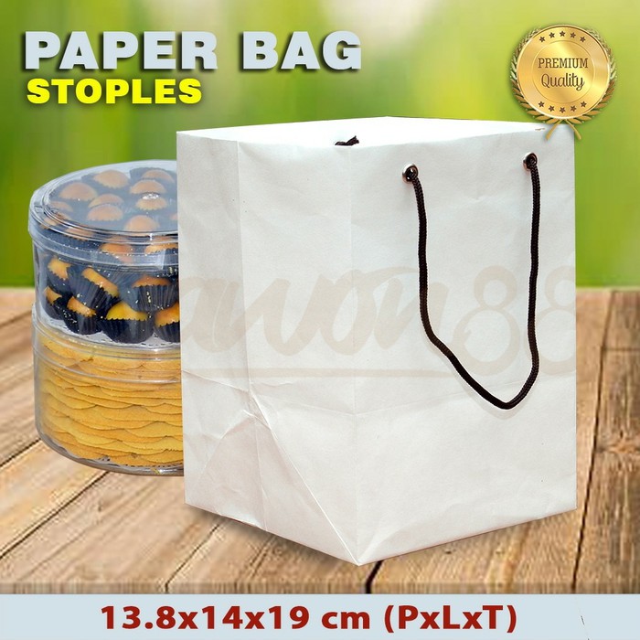 

Paper Bag Kue Kering - PUTIH isi 2 -( 12 Pcs )