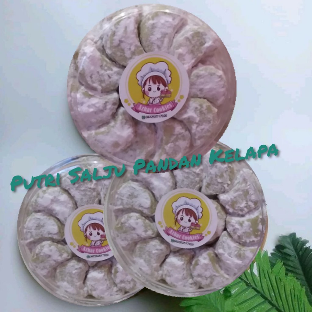 

Kue Kering Putri Salju Pandan Kelapa