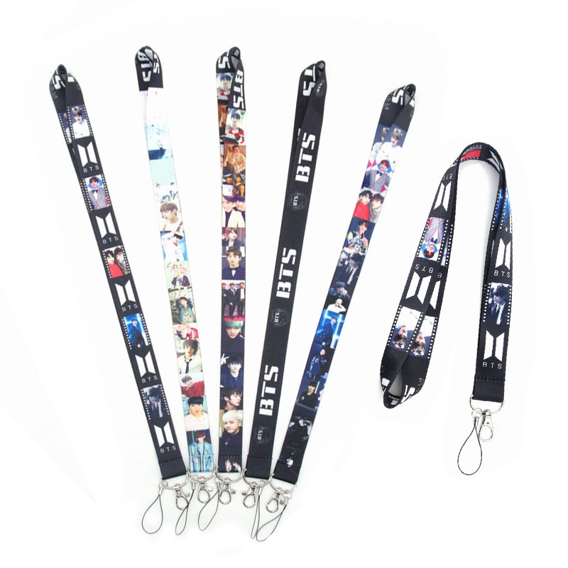 BTS Anti Peluru Liga Junior Tali Leher Ponsel Lanyard untuk Kartu Pelajar Pemegang Kartu ID Sling Gantungan Kunci Anti-Drop Aksesoris