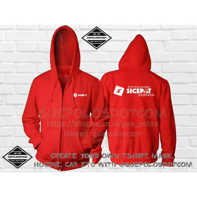 ZIPPER SICEPAT - hoodie Sicepat Ekspres - Jaket Sicepat kurir Ekspedisi Hoodie Sicepat xpress murah 