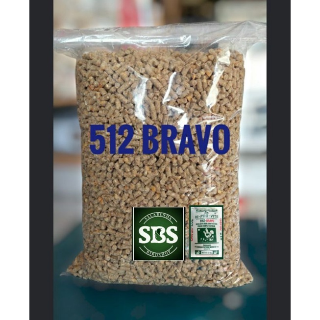 MAKANAN AYAM PEDAGING PUR 512 BRAVO KEMASAN 1 KG
