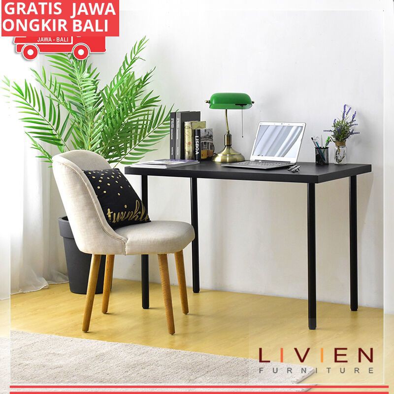 LIVIEN FURNITURE -  Meja kerja - Lucas Office Table Black